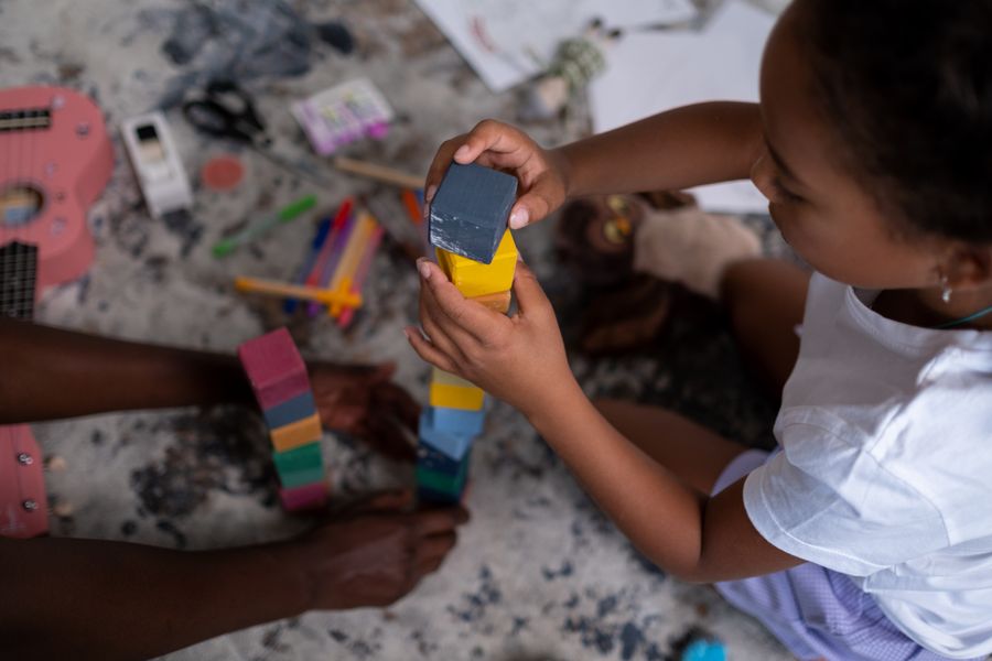 Bloques de encastre tradicionales para niños