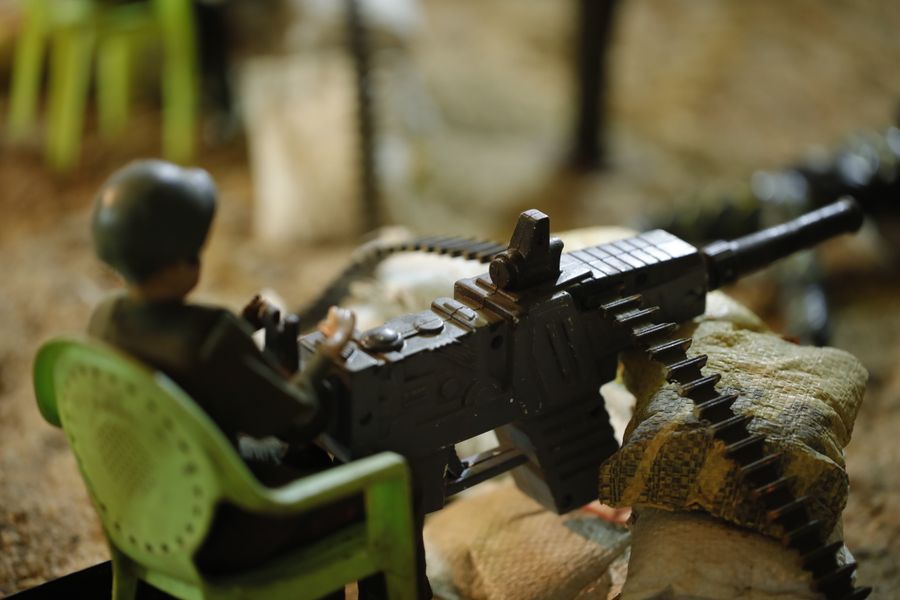 Figura no articulada de soldado de juguete