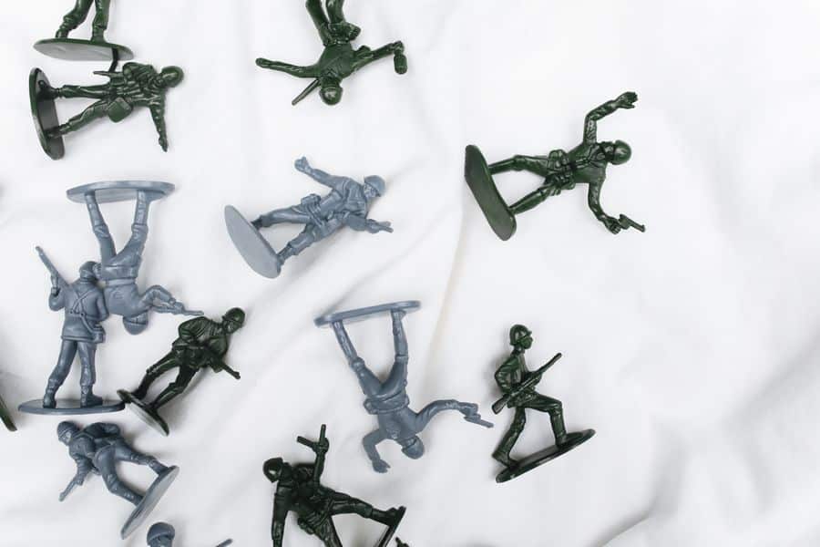 Figuras de soldados de plástico para escenarios militares