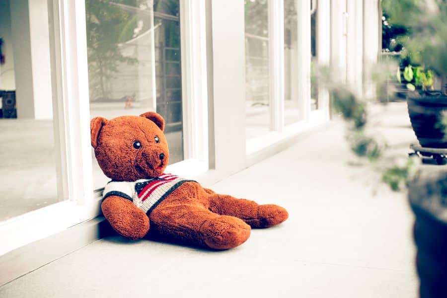 Peluche de oso suave para almacenamiento
